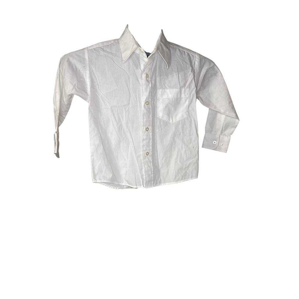 Izod White Button Down Shirt Long Sleeve Cotton Boys Size 5